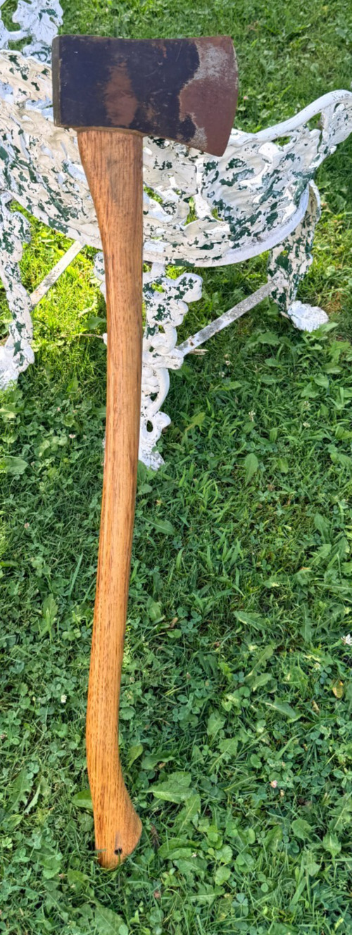 Vintage Ludell Single Bit Axe Camping, Firewood 35″