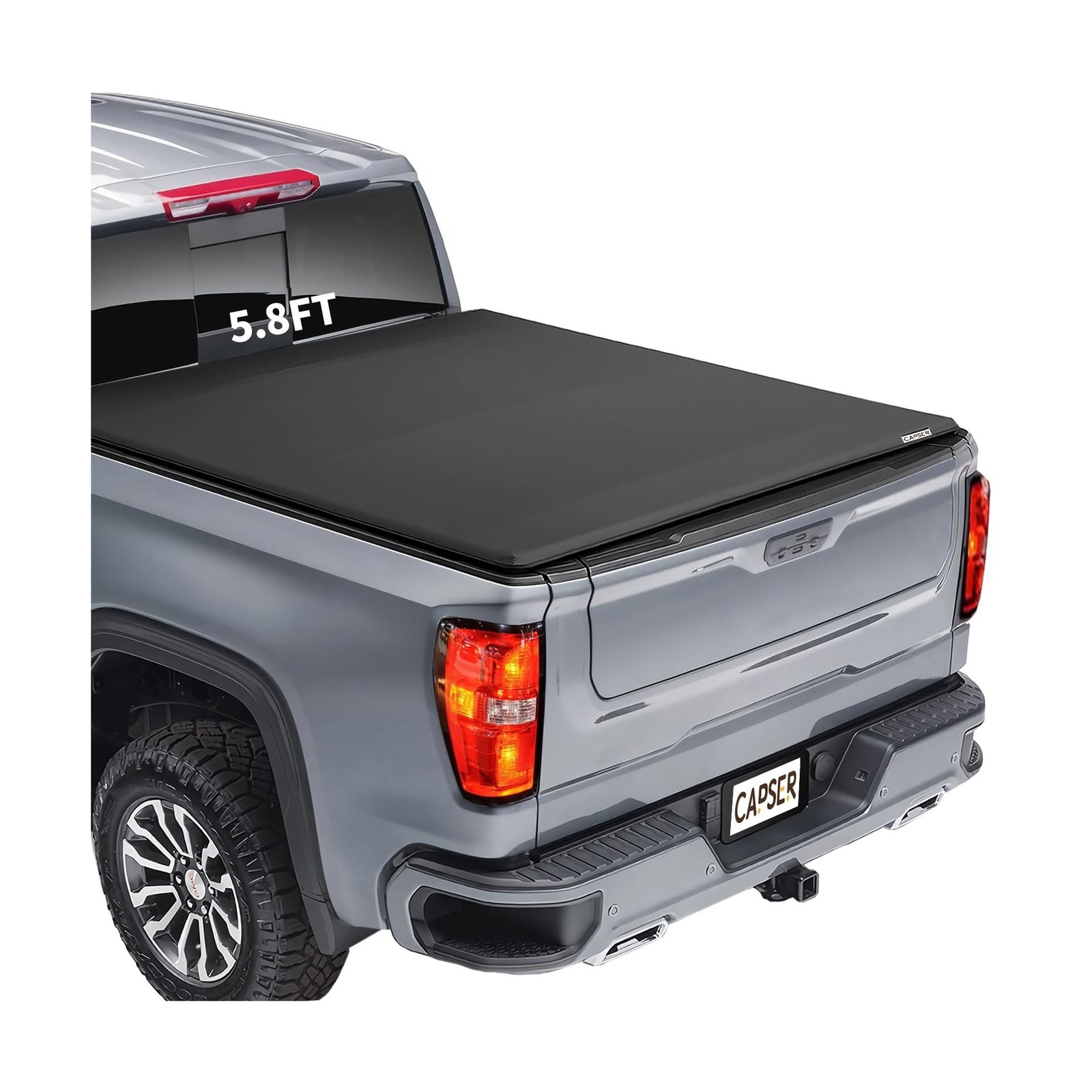 CAPSER Silverado 1500 5.8FT Soft Tri Fold Tonneau Cover Fits 2019-2026 Chevy …