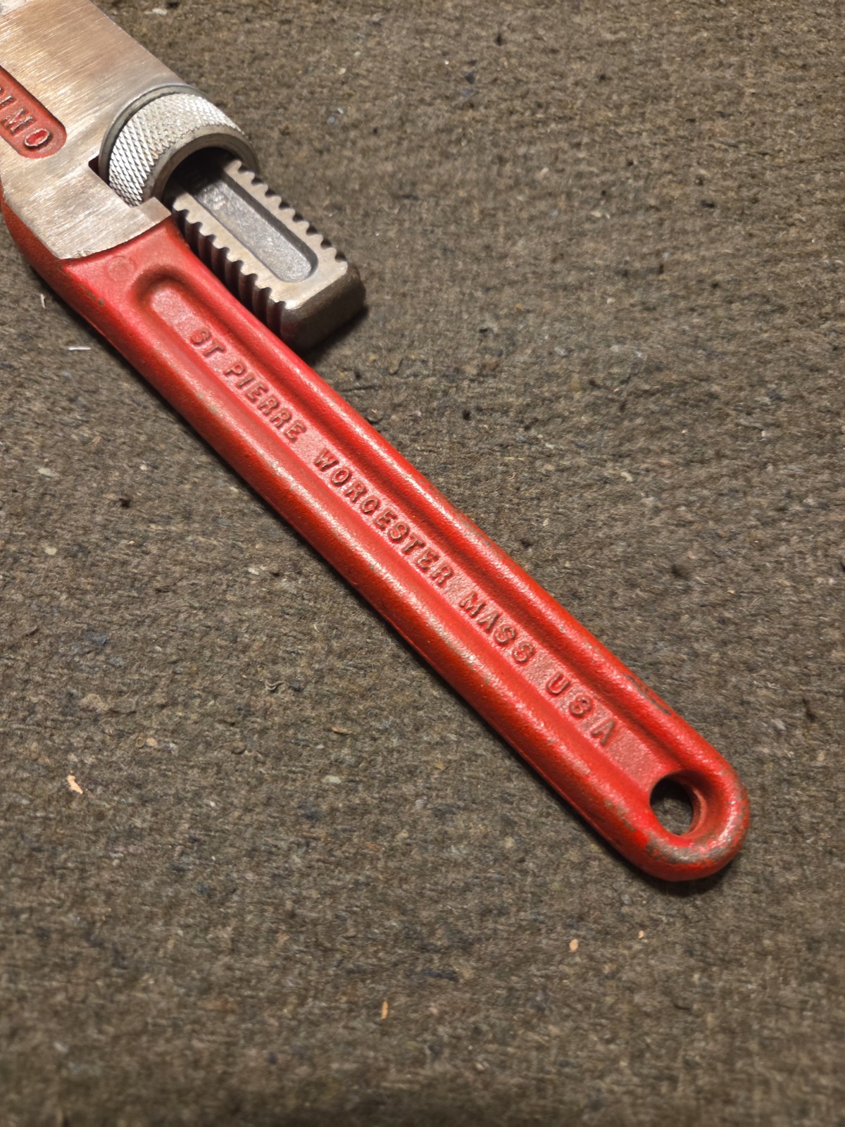Vintage Trimo 12” Adjustable Monkey Wrench Pat 12-19-1911