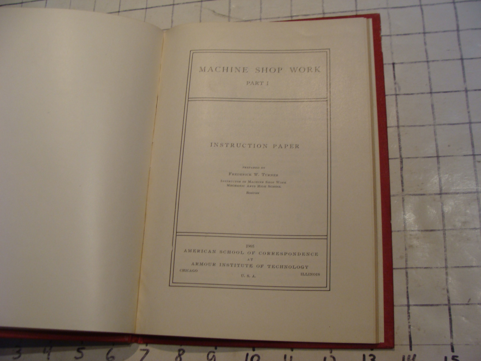 MACHINE SHIP WORK part 1, american school of correspondence book, 1904 c. CLEAN