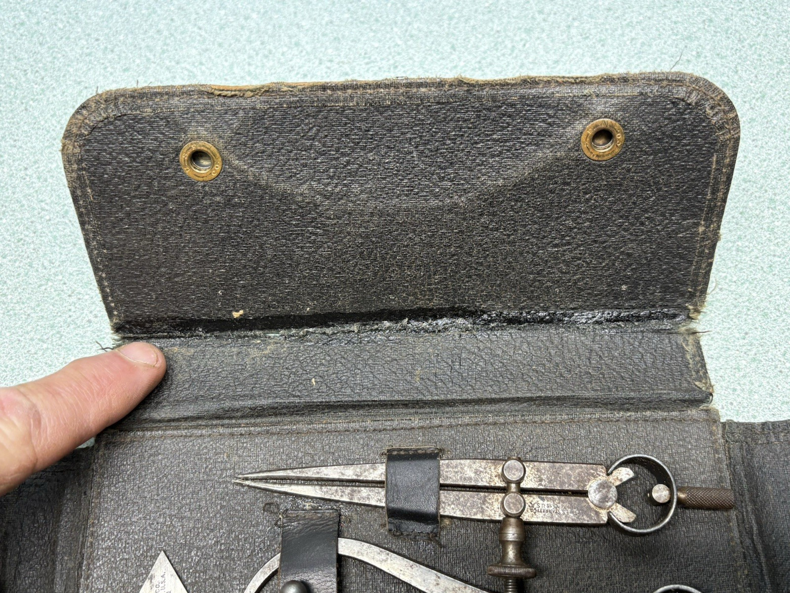Starrett No. 900 Apprentice’s Tool Set Vintage early leather case RARE nice