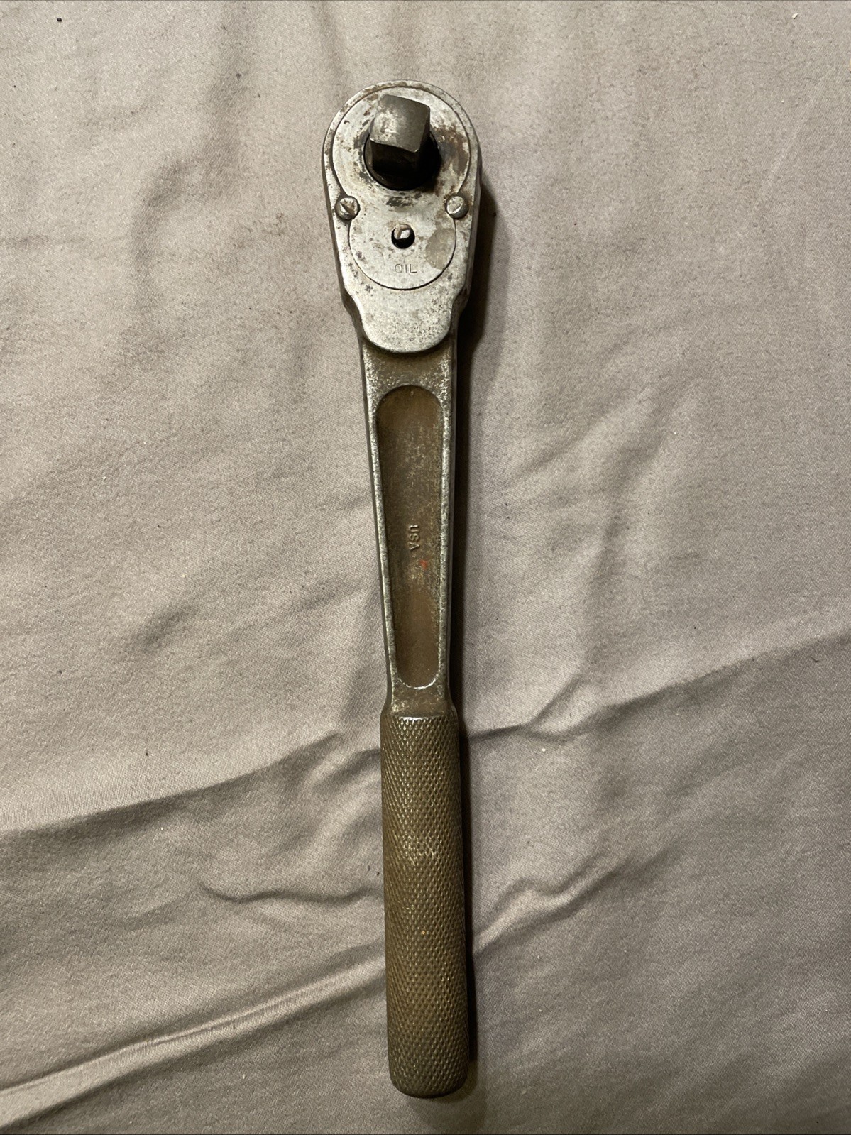 Vtg 10″ BONNEY No. 4098 1/2″ DR Oil Port Ratchet Socket Wrench Tool, USA
