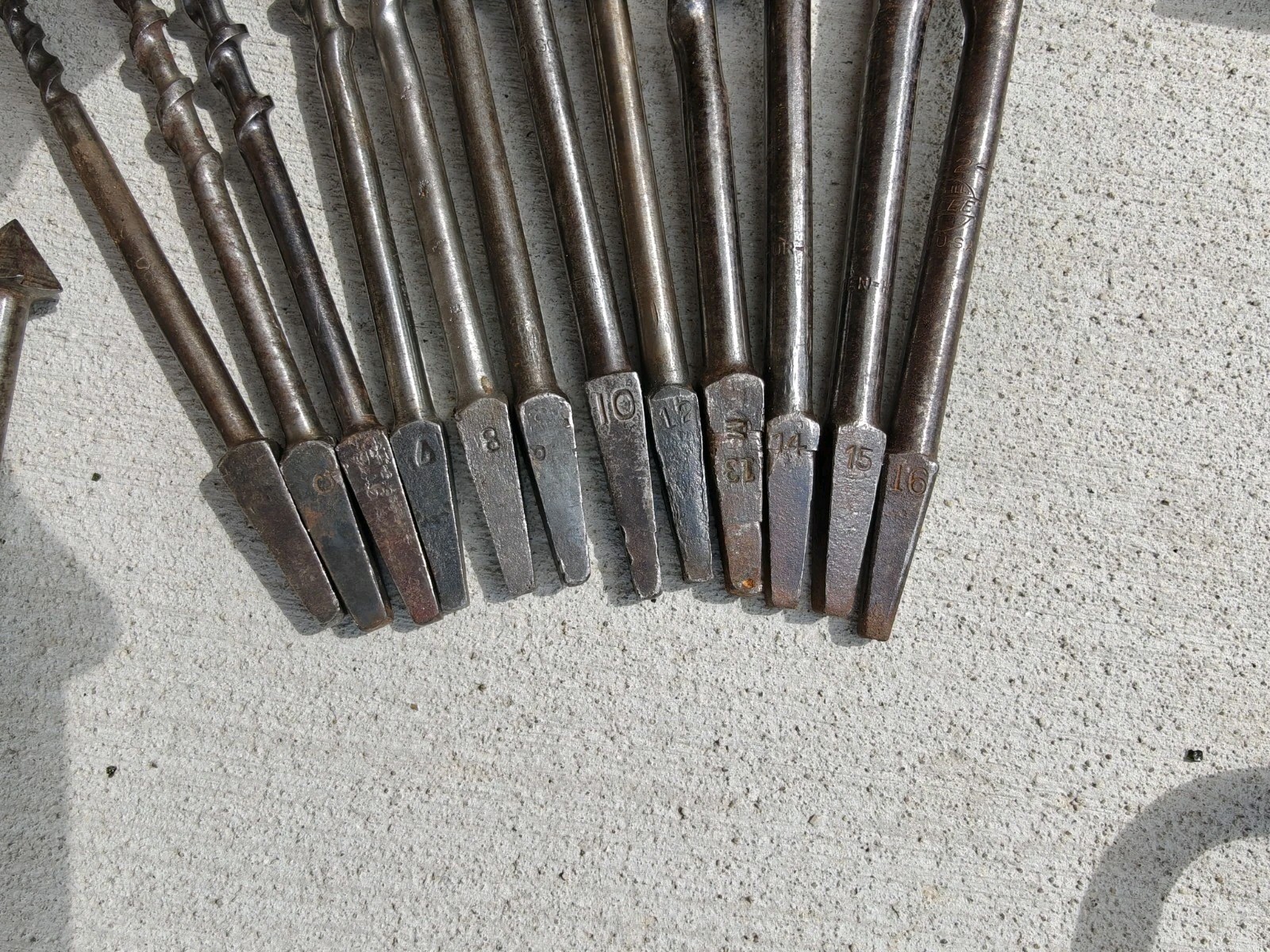 Vintage Stanley No. 965N 10″ Bit Braces Auger Drill + 14 Bits Missing 9 11 Irwin