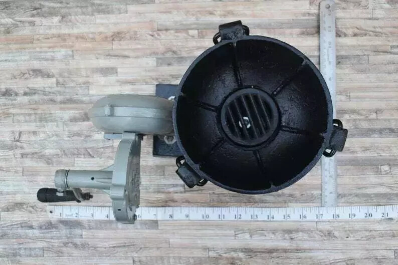 Vintage Blacksmith Antique Forge Furnace With Hand Blower Fan Pedal Type Handle