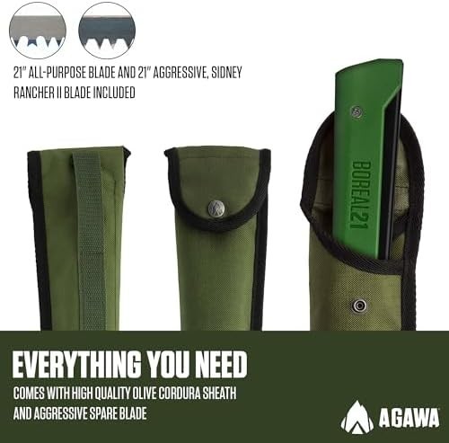 AGAWA – BOREAL21 Tripper Kit – Includes 21″ Folding Saw, Nylon Carrying Case,…