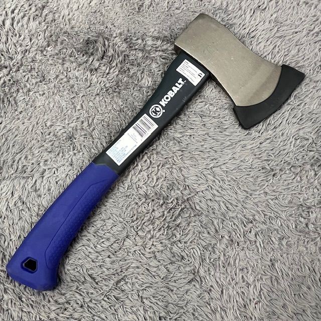 Kobalt Hatchet 1.25 lb Forged Steel Head Fiberglass Handle Camping Axe Outdoor