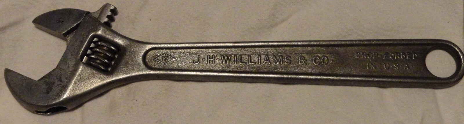 J.H. WILLIAMS & CO. VINTAGE 10″ SUPER ADJUSTABLE WRENCH ALLOY V USA FAST SHIP