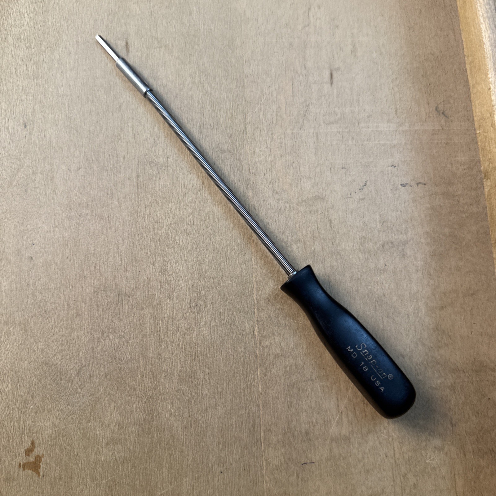 SNAP-ON TOOLS MD18 FLEXIBLE BALL END HEX DRIVER BLACK HANDLE – USA