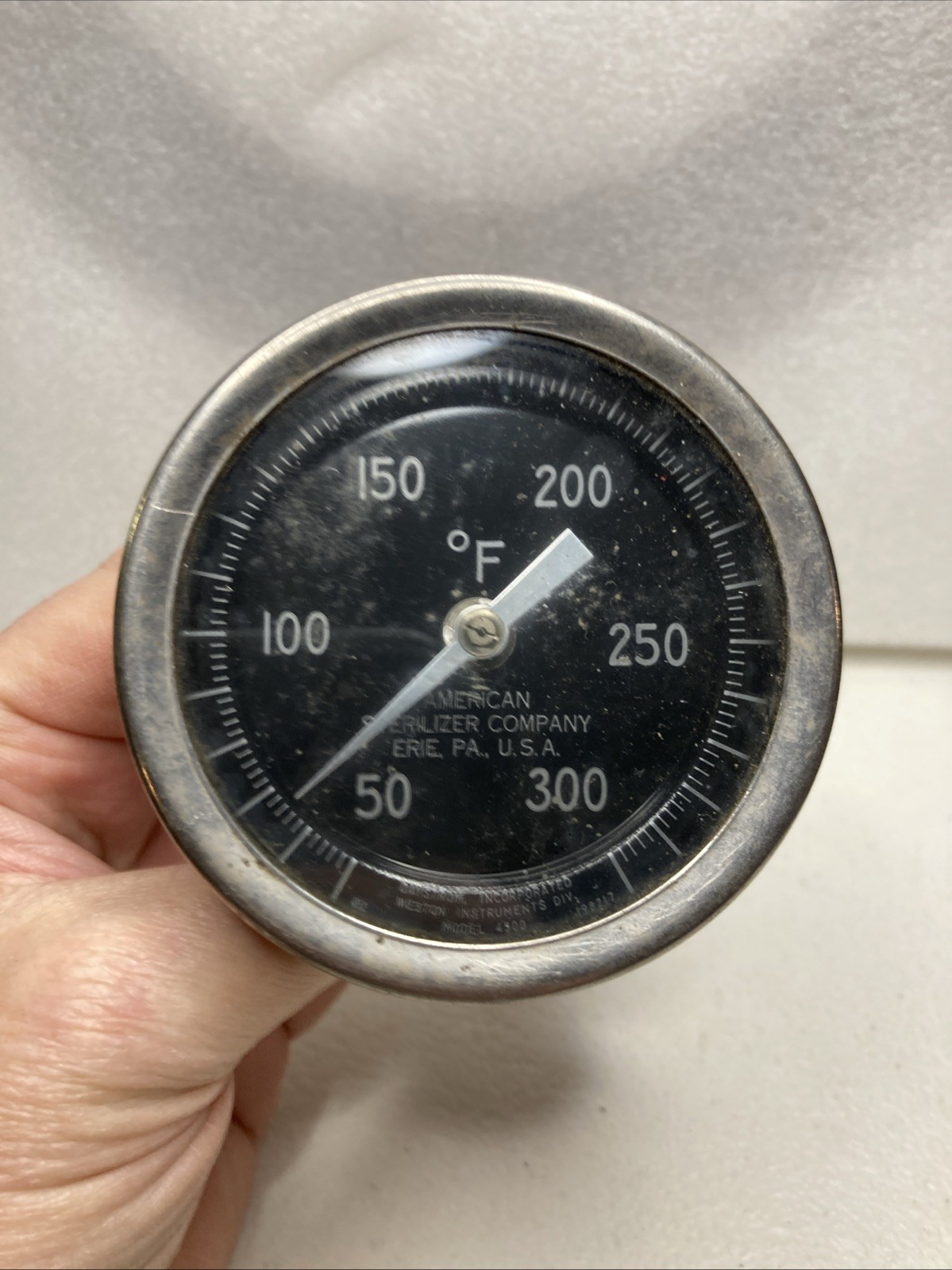 Vintage American Sterilizer Company Temperature Gauge 0-300. (works)-B