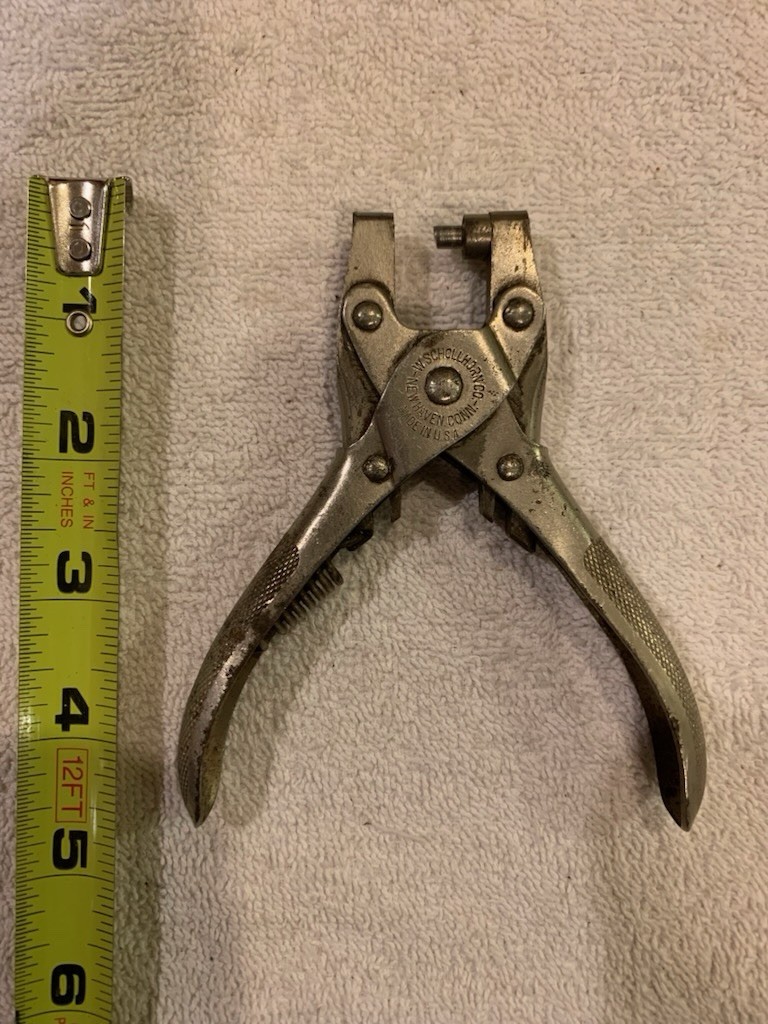 Vintage Bernard’s W. Schollhorn Co. leather eyelet hole punch.