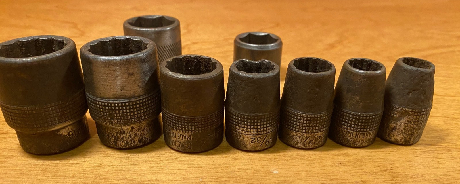 Vintage 1920’s BLACKHAWK 14-pc Socket Set, 1/2″ Drive, 6 & 12 Point, Extras, USA