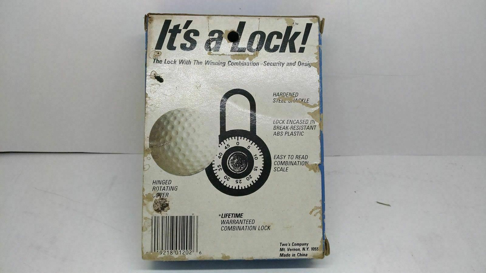 Vintage Combination Padlock #1202 Golf Ball by Two’s Company FREE SHIPPING!