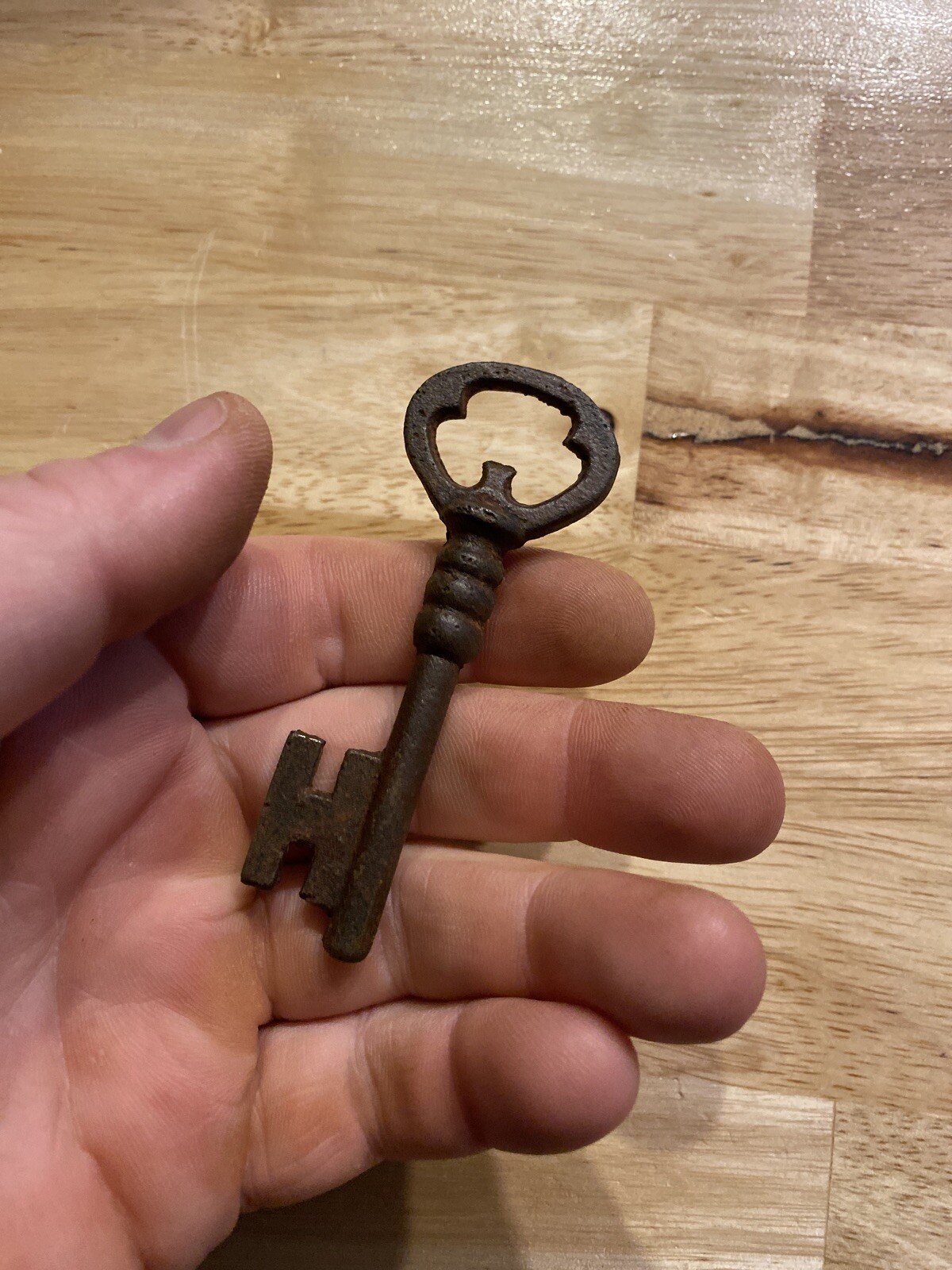 Victorian Key Bottle Opener Metal Patina Rusty Cathedral Castle Skeleton
