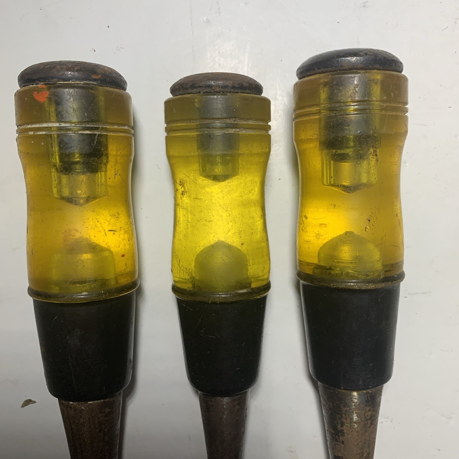 Vintage Stanley Steel Cap Wood Chisels No. 60 Set of 3- Made in USA