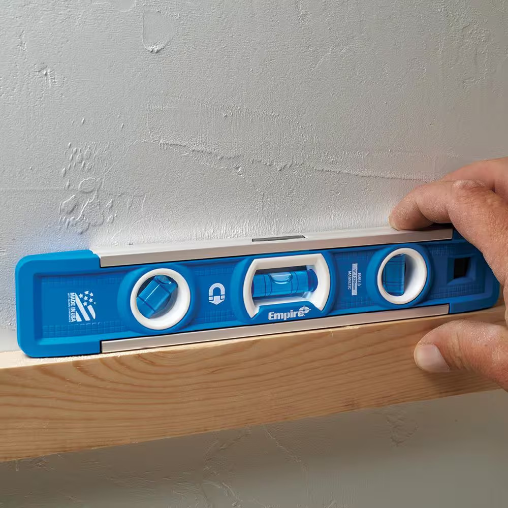 9 In. True Blue Professional Torpedo Level with 7 In. Aluminum Rafter Square