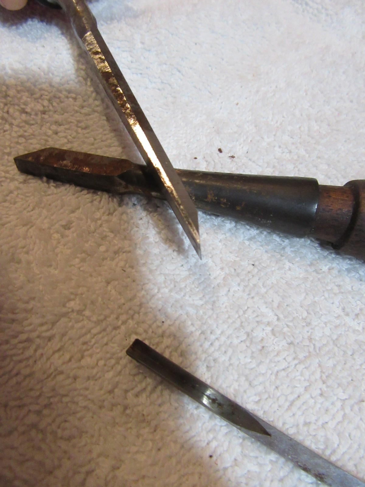 3 Vintage Wood Chisels Buck Bros 1/2″ (USA) Craftmaster Stanley 750 1/4″ USA