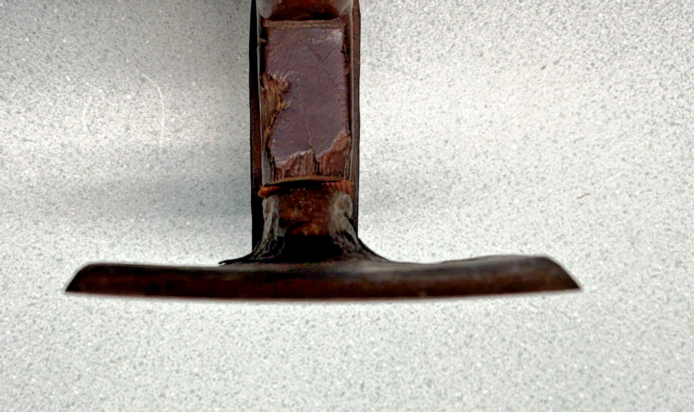 Antique Primitive Hand Adze strapped straight old school NICE collectible