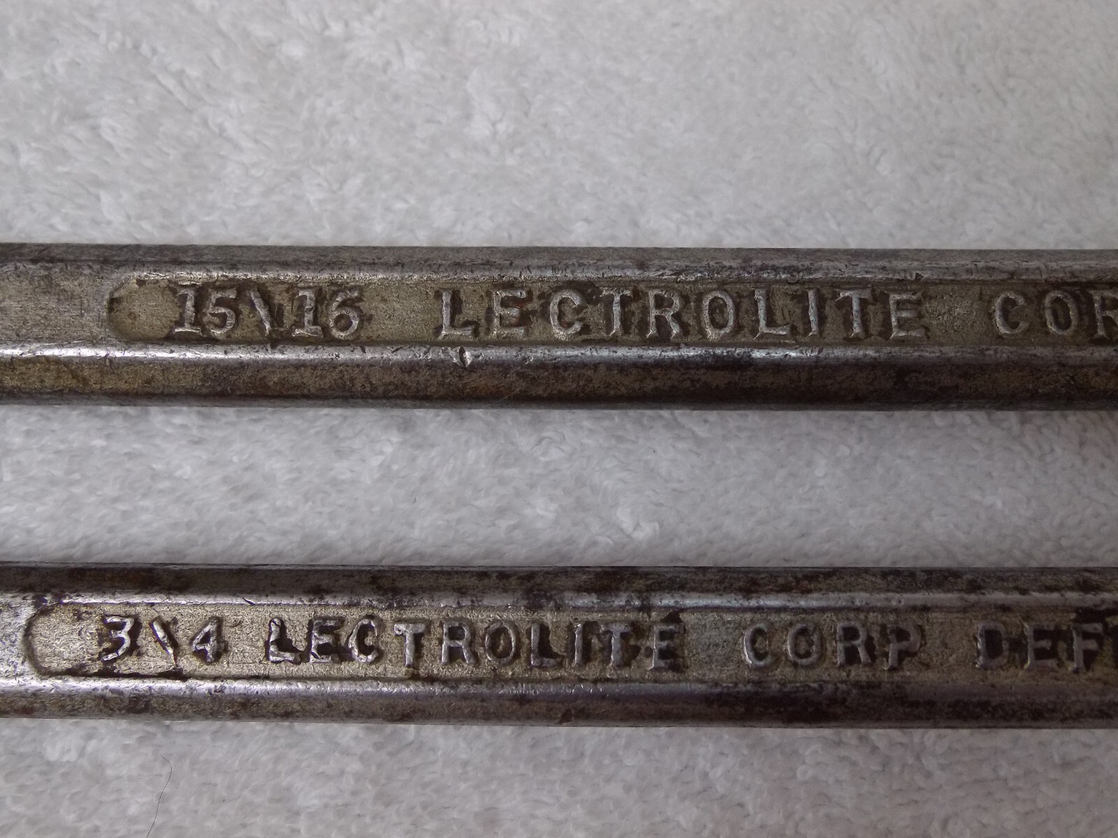 Vintage Lectrolite Co Long Offset Box End Wrench 3004 3006 3/4 25/32 15/16 1 USA