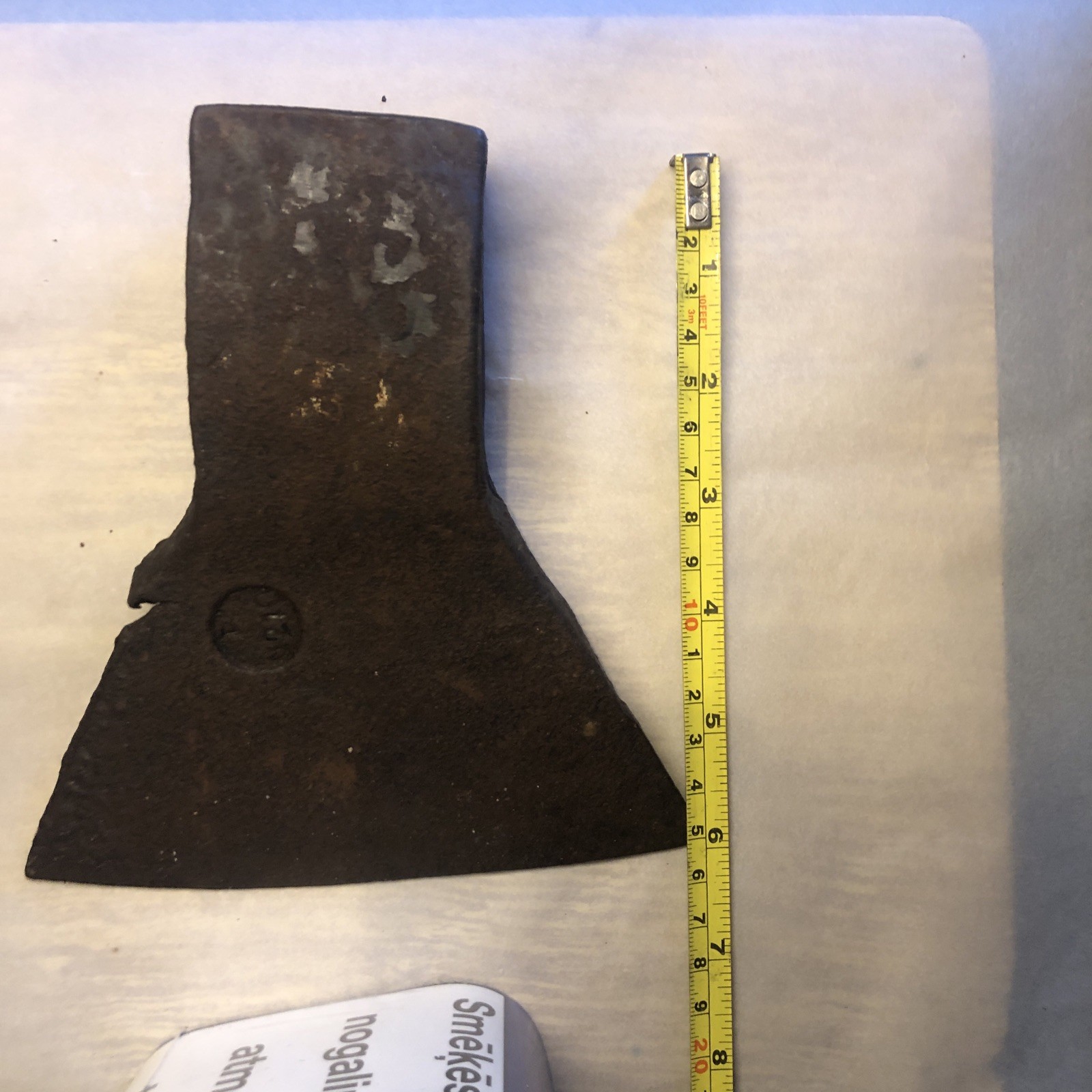 Vintage axe axe of the USSR Metallist. Excavated in Latvia