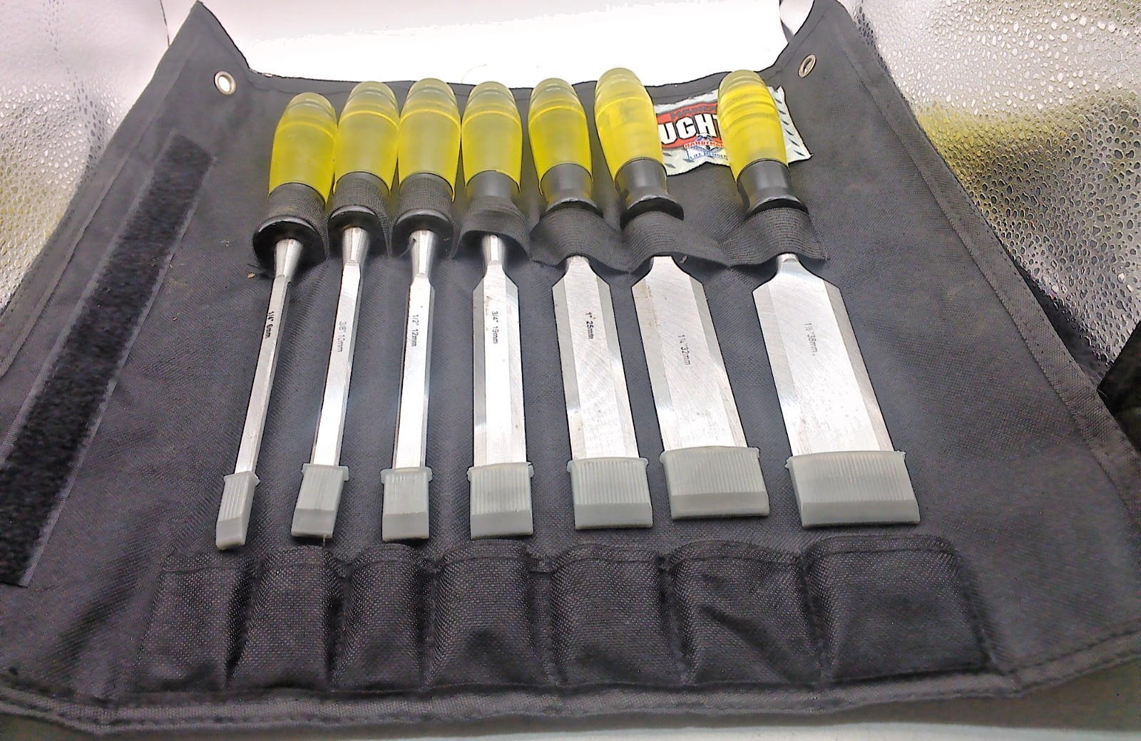 Handy Toughest Handyman Wood Chisel Set, 7 Chisels 1/4″ to 1 1/2″