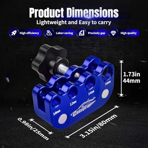 Universal Spark Plug Gap Tool for 10-16mm Plugs with Feeler Gauge Blue