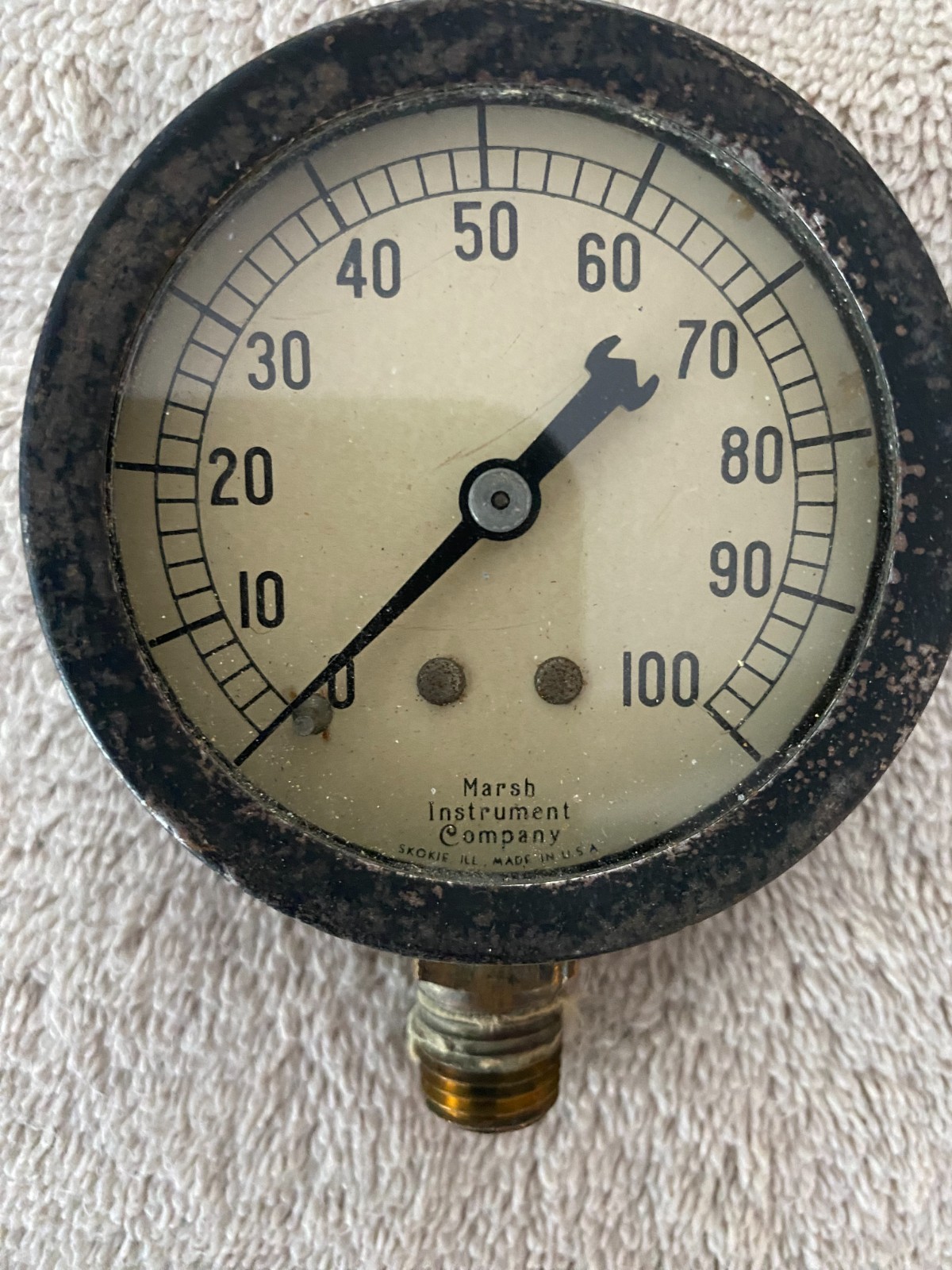 Vintage Jas P. March Co. Gauge 0-100PSI