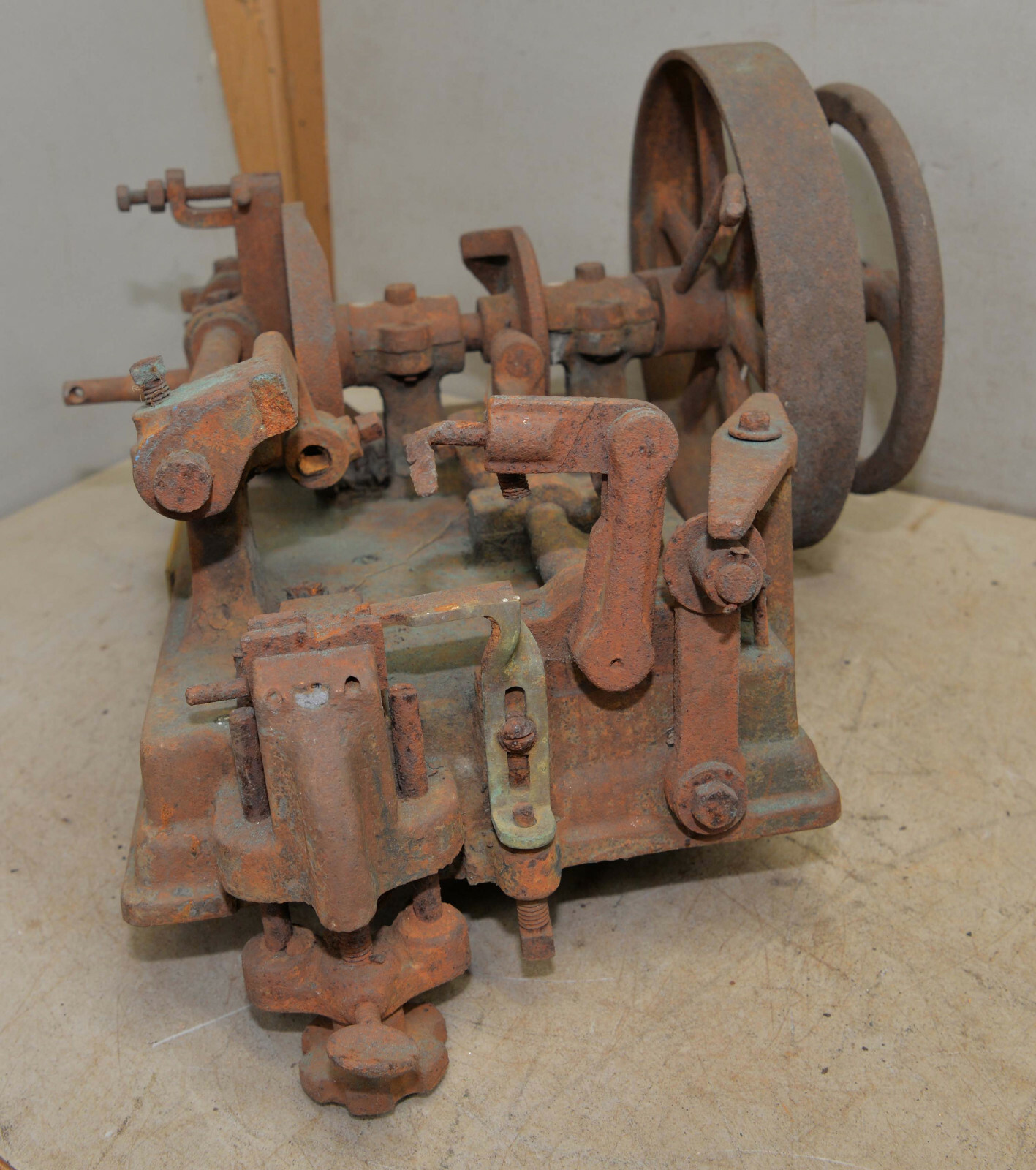Rare antique C E Wright saw mill blade filing setting machine 1889 patent tool