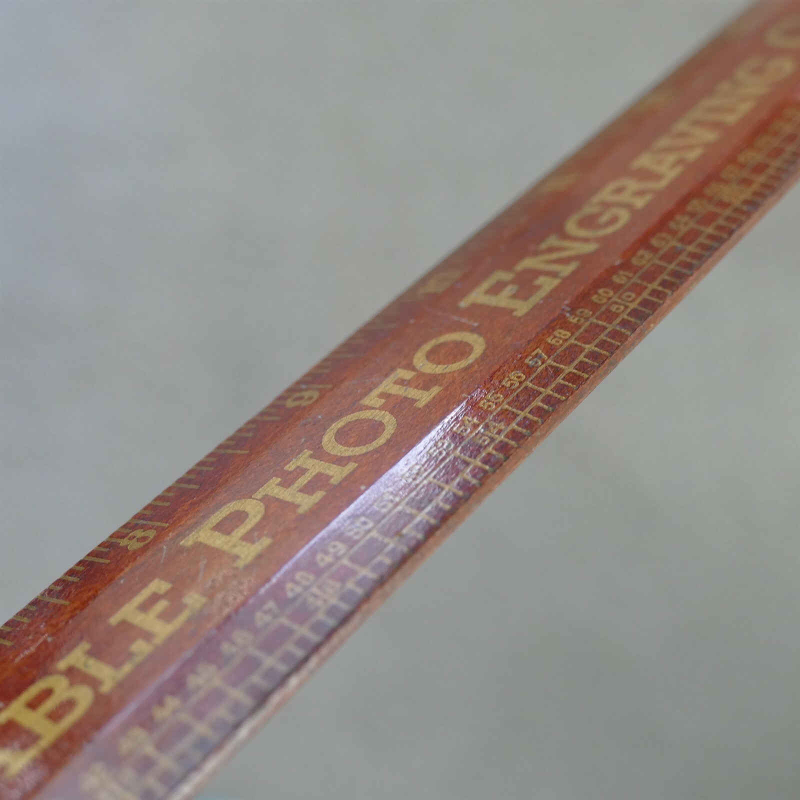 18″ & PICAS Wood Ruler Reliable Photo Engraving Chicago Phones: MONroe 5725-5726