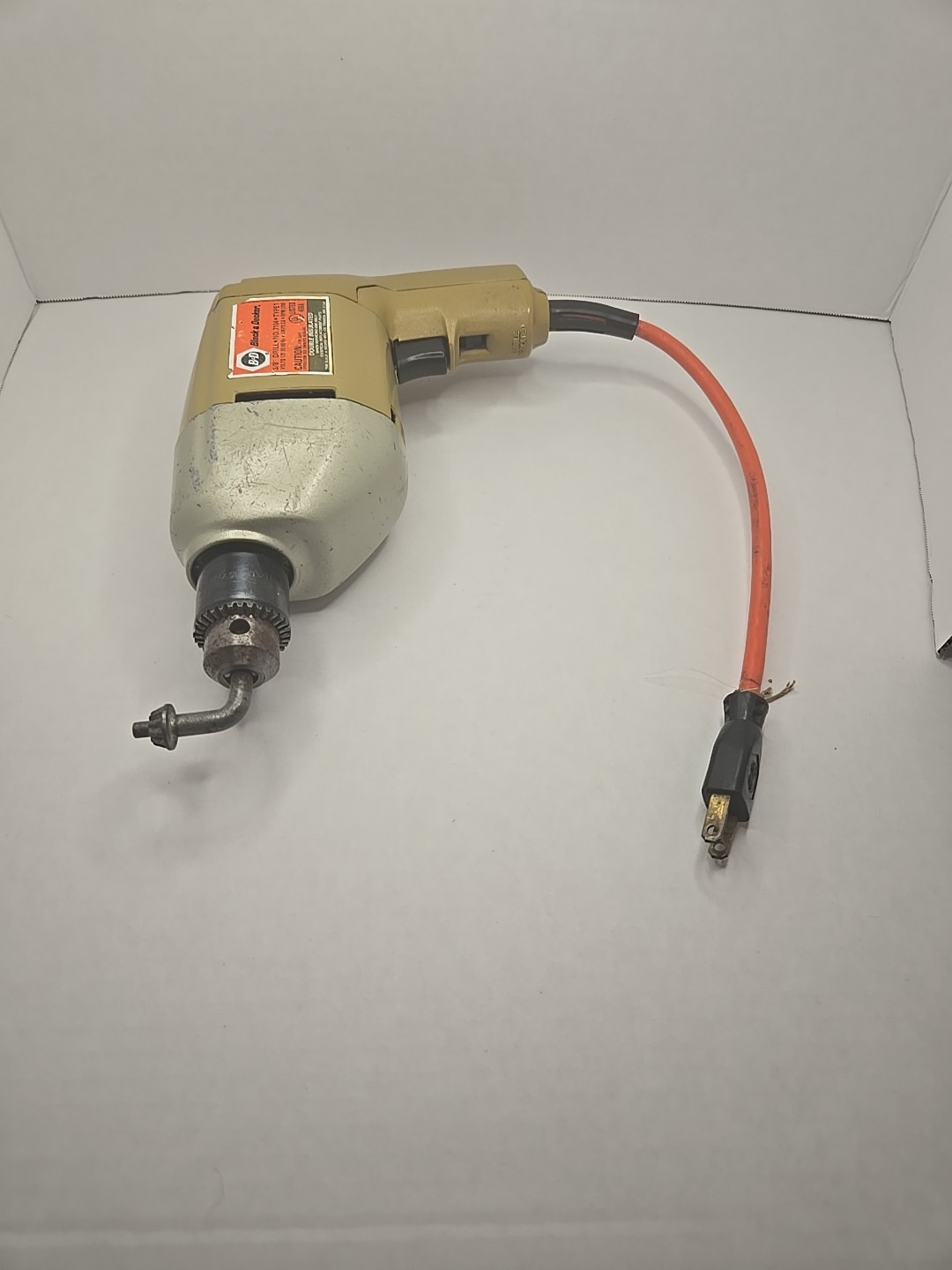 Vintage Black & Decker 3/8″ Drill No. 7104 Type 1 120V 2.0A 1200 RPM with Key