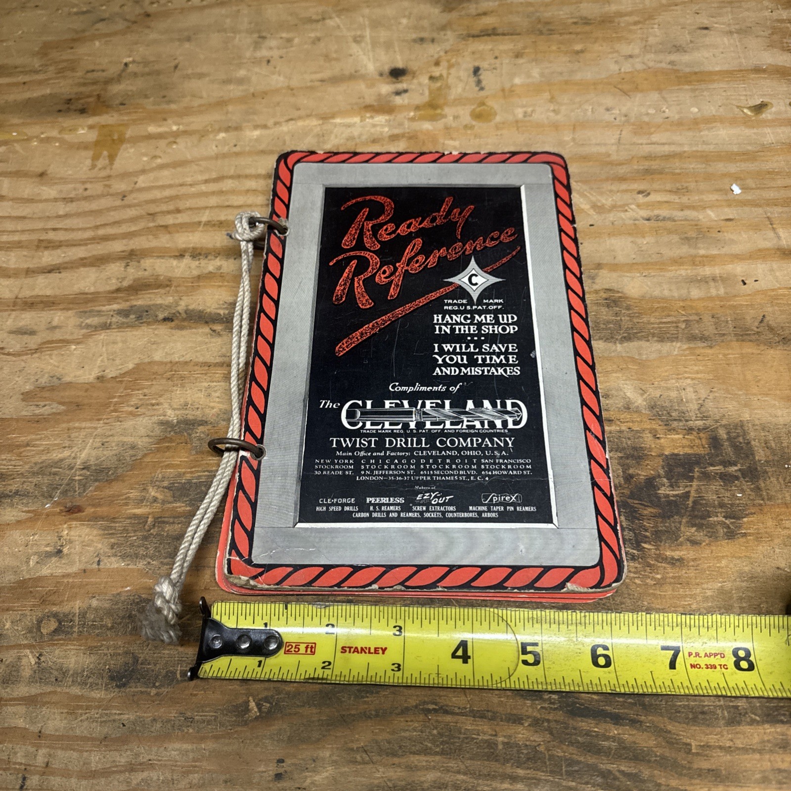 Ready Reference The Cleveland Twist Drill Company Ring Bound booklet, 1946