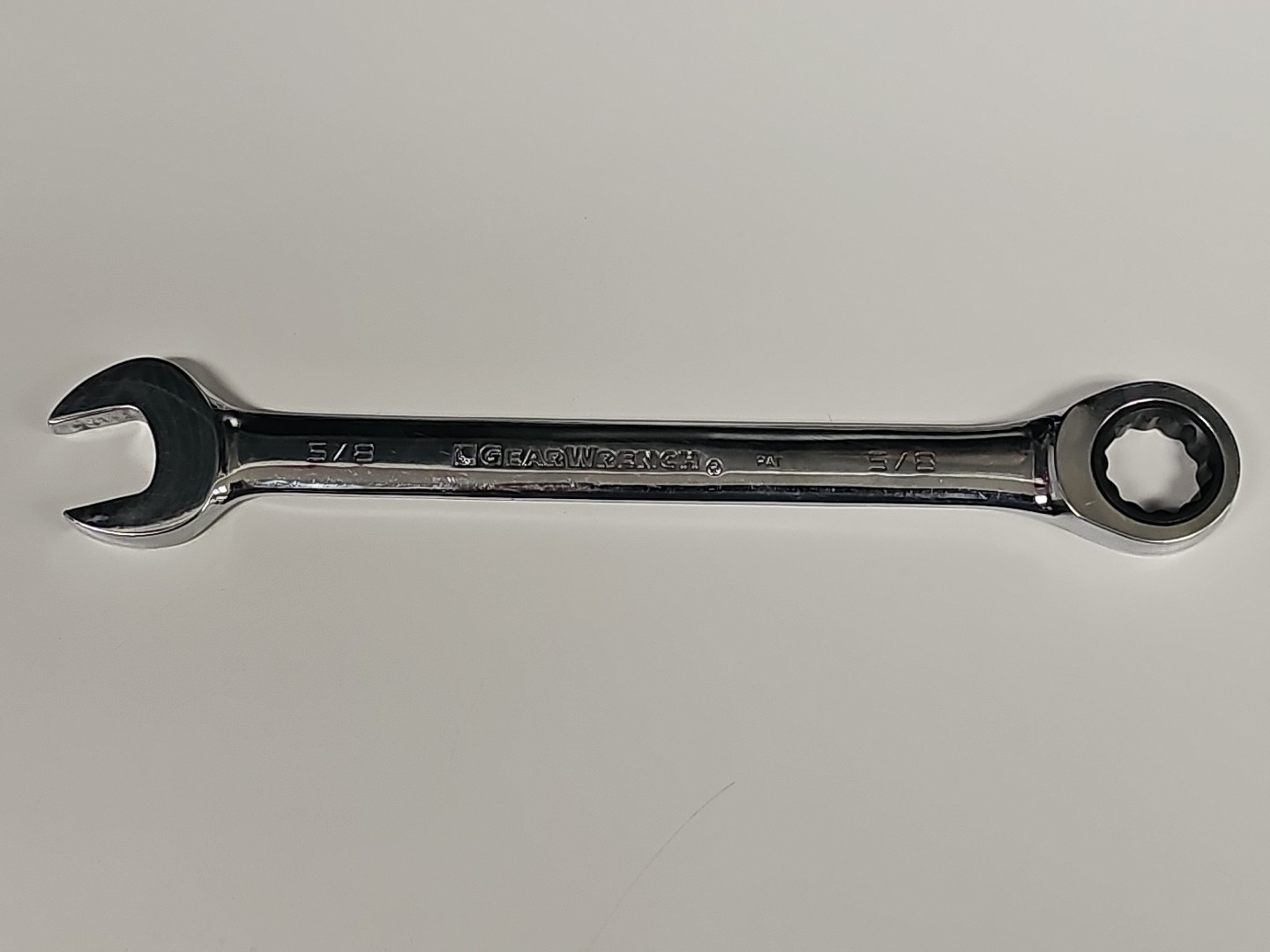 GearWrench 5/8″ Ratcheting Chrome Combination Wrench 12 Point Code F