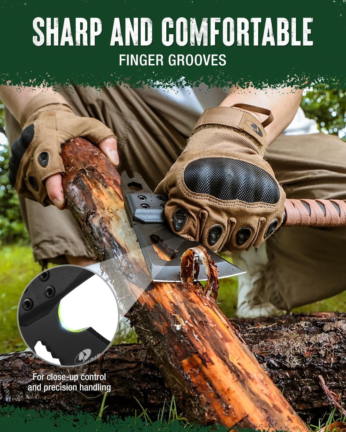 Versatile Camping Axe & Survival Hatchet with Integrated Hex Wrench – 12 inches