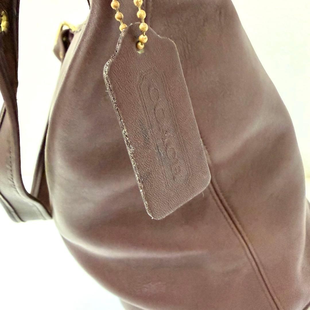 COACH One Shoulder Bag 9085 Brown Leather 31cm x 38cm x 21cm Used