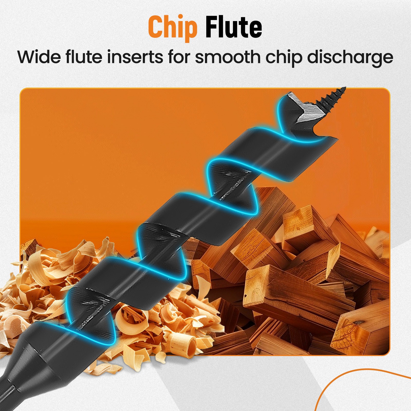 4 Pcs Hand Auger Wood Drill Outdoor Camping Woodland Survival Tools