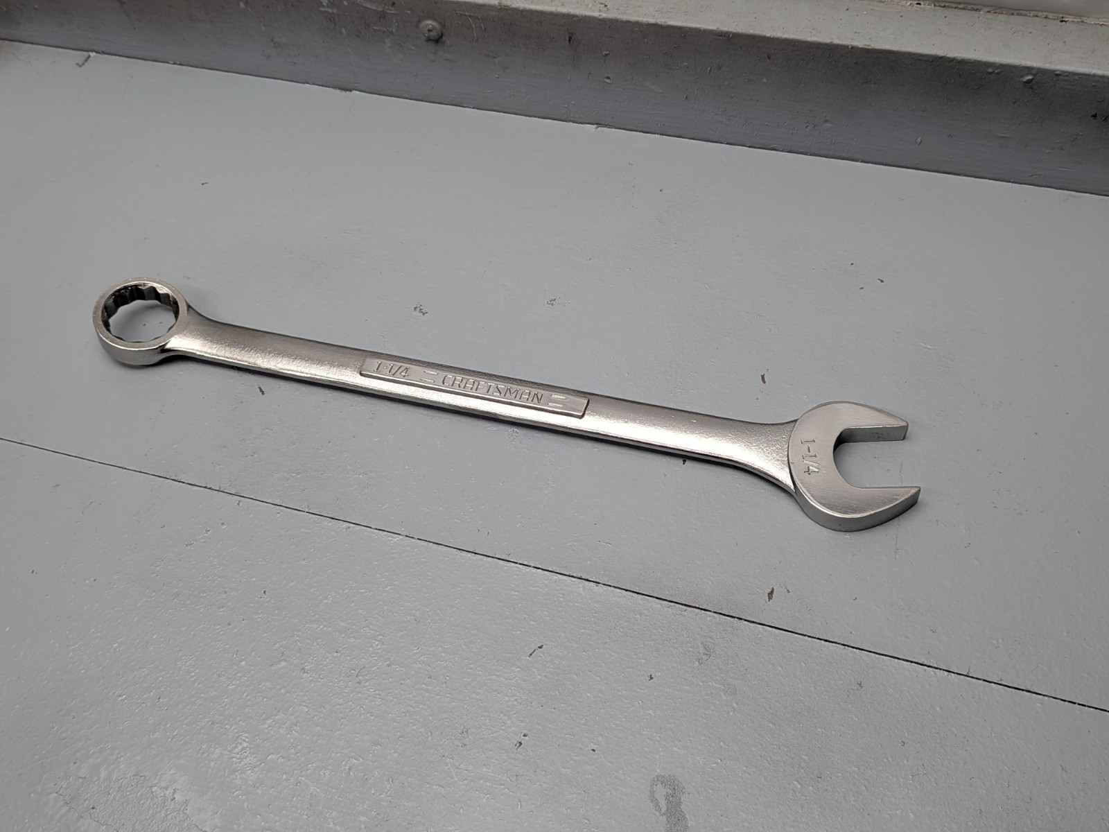 LRG CRAFTSMAN -VV- SAE COMBINATION WRENCH, 12pt, USA NOS, 1-1/4″ – Part # 44708