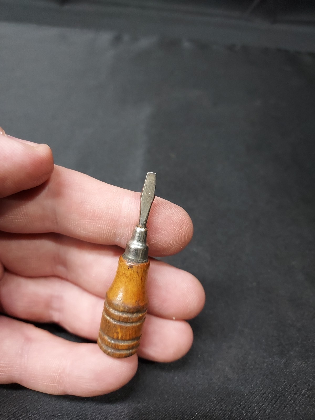 Miniature 2.5″ OLD Workbench Jeweler Watchmaker Screwdriver Antique Rare Tool