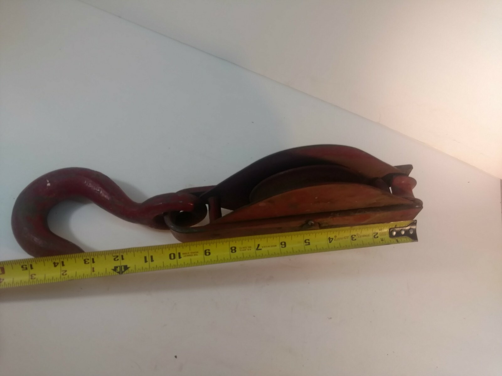 Moline Iron Works Large Pulley With Heavy Hook