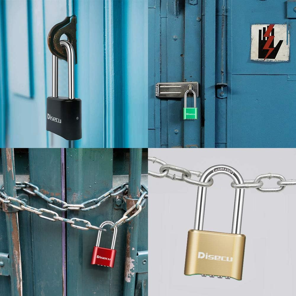 1 Pack Heavy Duty 4 Digit Combination Lock, 2.5 Inch Long Shackle Outdoor Water