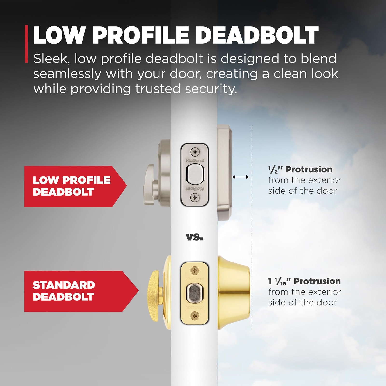 Kwikset Brentford Front Door Lock Handle and Deadbolt Set, Entry Satin Nickel