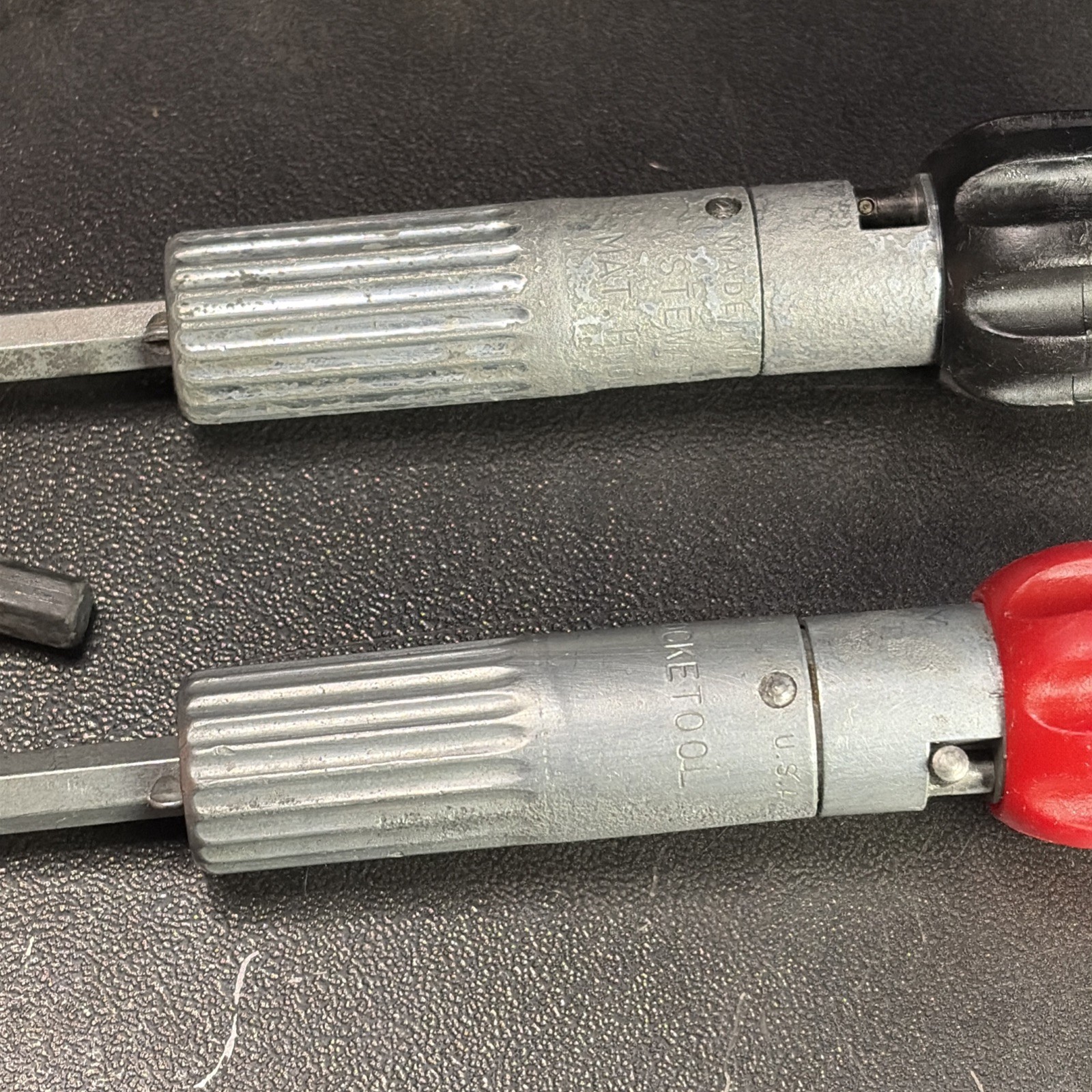 Lot Of 30 Vtg Assorted Hex Drive Sockets Wood Handle driver, Indestro, Ratchet