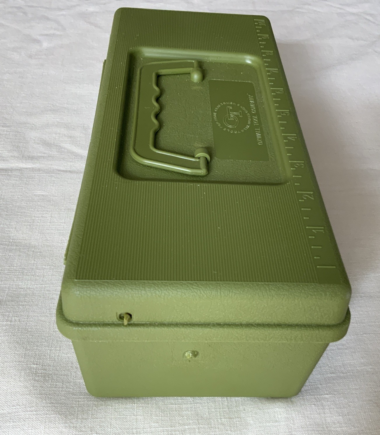 Vintage 1972 Oxwall Tool & Tackle Box W/Cantilever Tray #1482 NOS Avocado Green