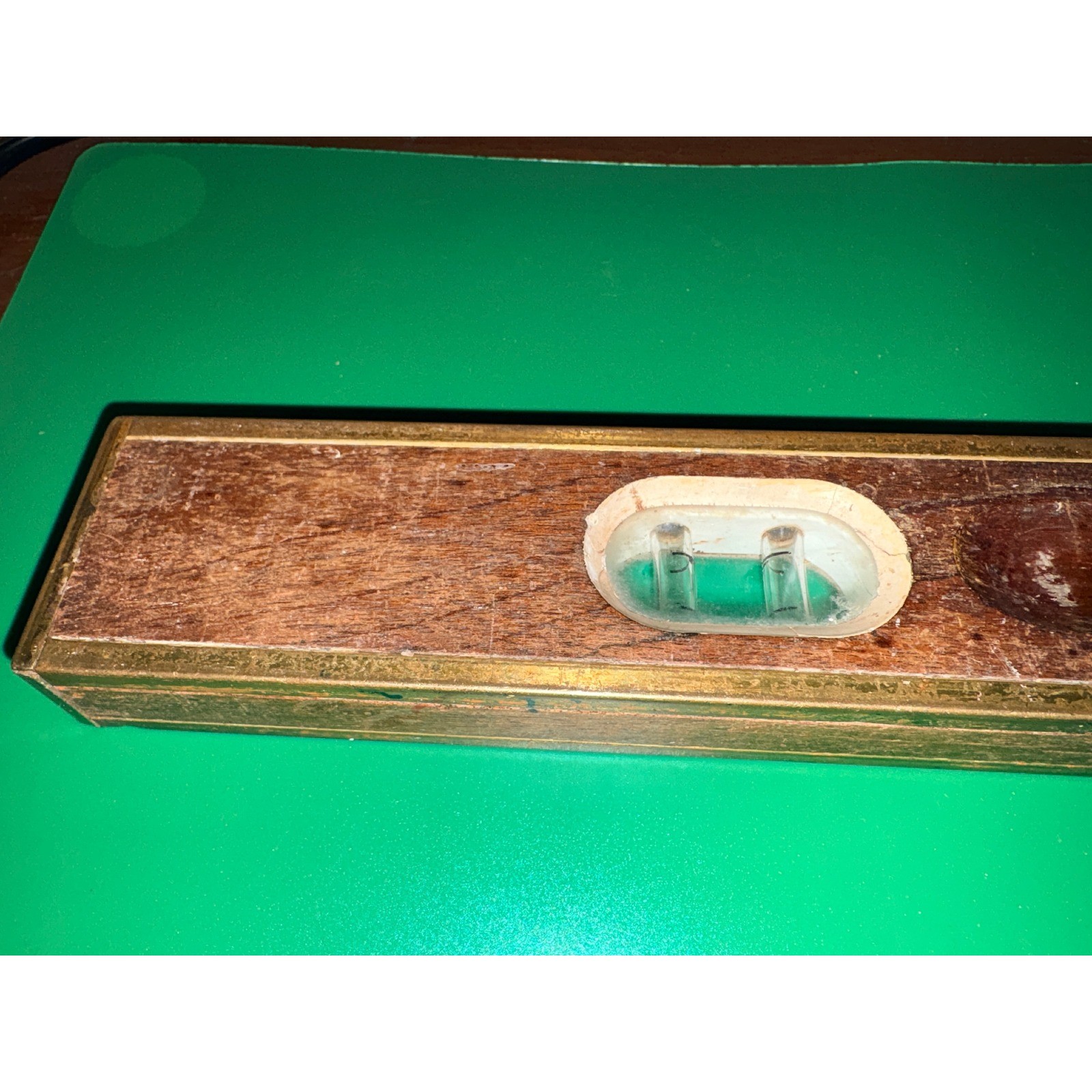 Vintage American Levels 24″ Wood and Brass Bound Spirit Level East Detroit MI