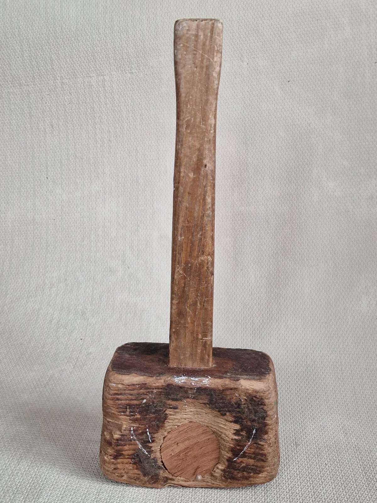 Vintage Large 37cm Carpenters Mallet Woodworking Wooden Hammer Old Tool 0.8kg