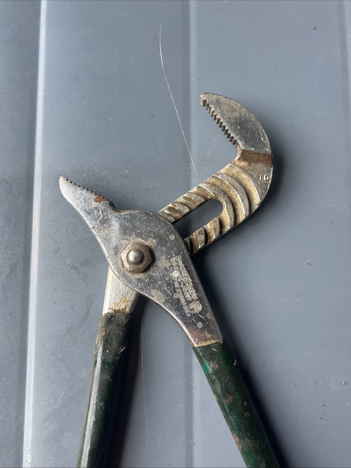 Vintage Diamalloy HL112P Groove Joint PLIERS 12 Inch Green Handle