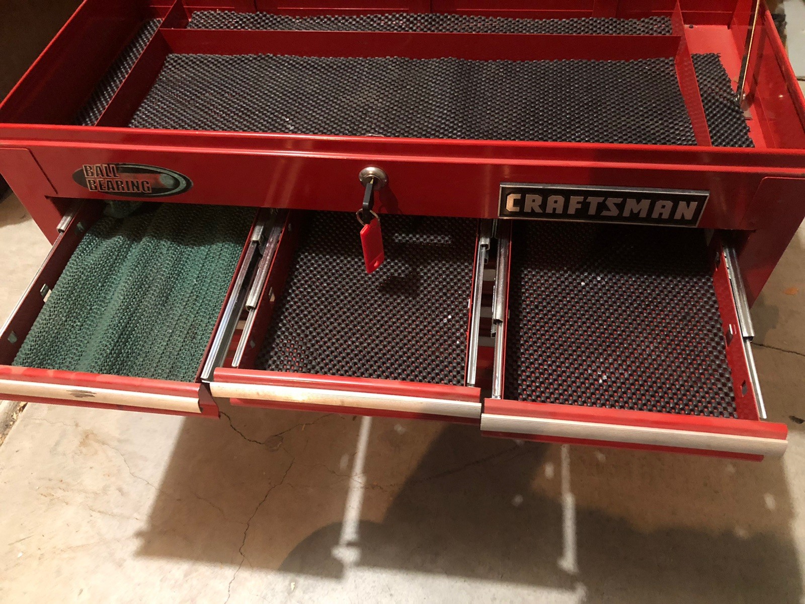 Vintage Sears Craftsman 6 Drawer Tool Box Chest Ball Bearing W/Key 706.620200