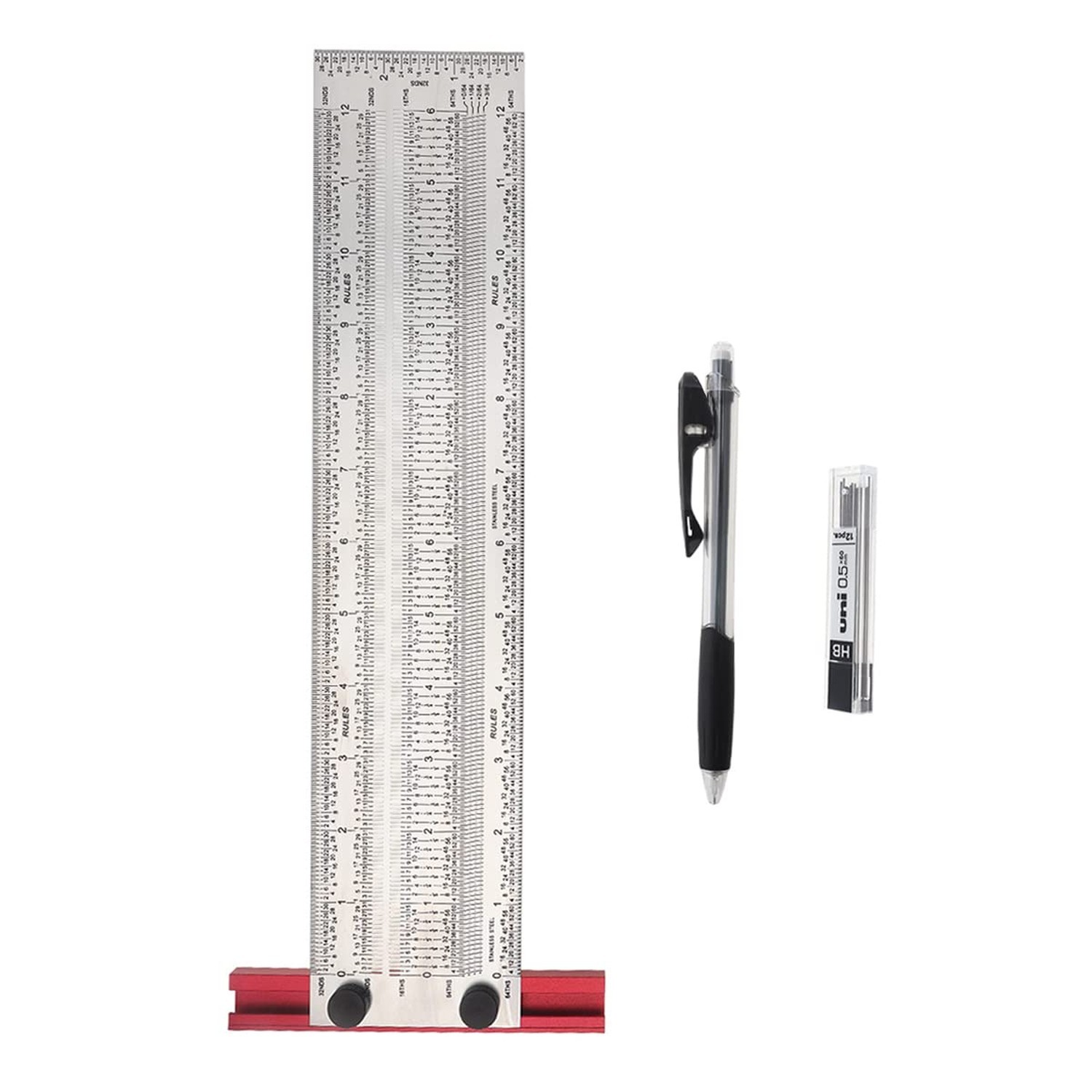 12 Inch T-Rule, Precision Marking T Rule, Woodworking T Square Ruler, Stainle…