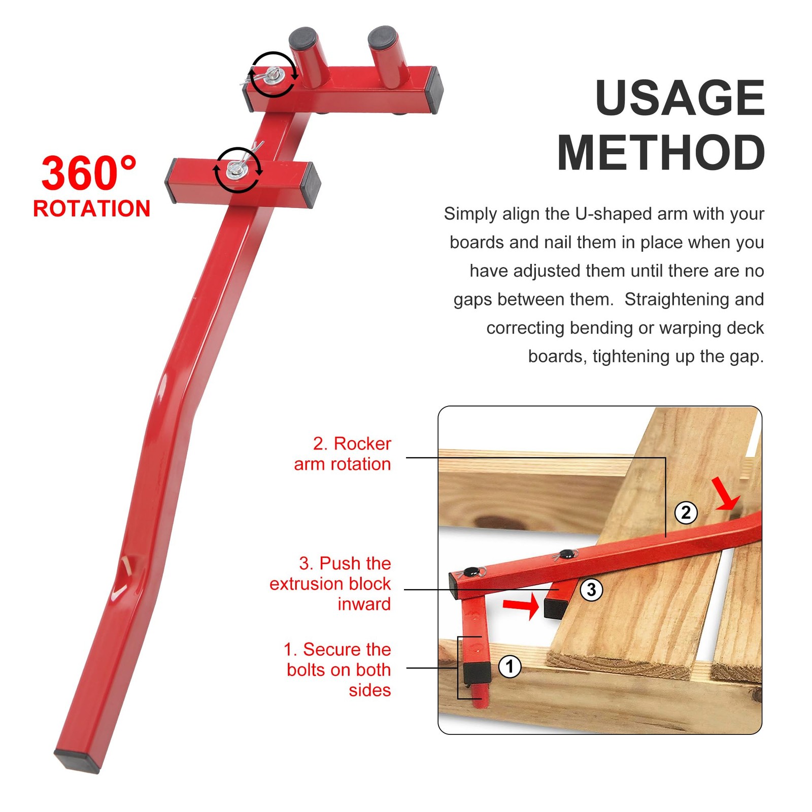 Decking Straightening Tool Deck Board Bender Straightener Bending Carbon…