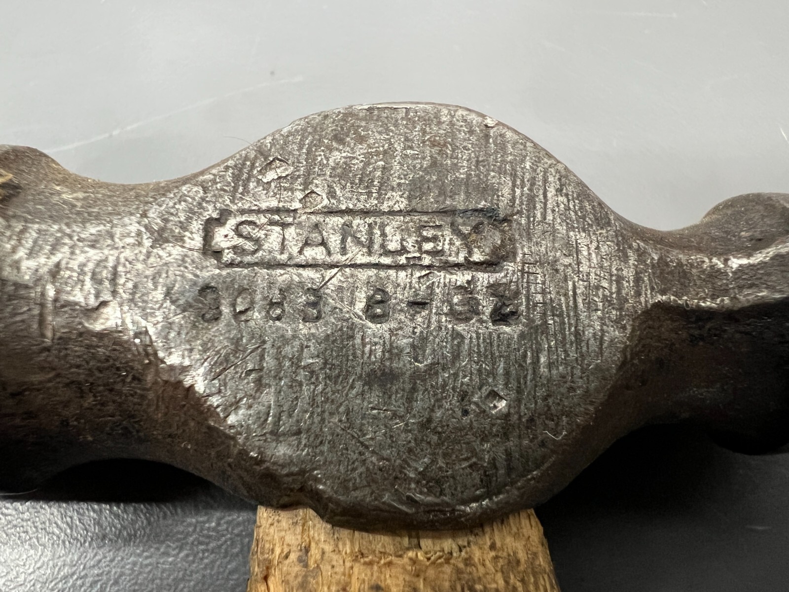 (V) VINTAGE STANLEY NO. 308B 8 OZ. BALL PEEN HAMMER – ORIG HANDLE – VGC – USA