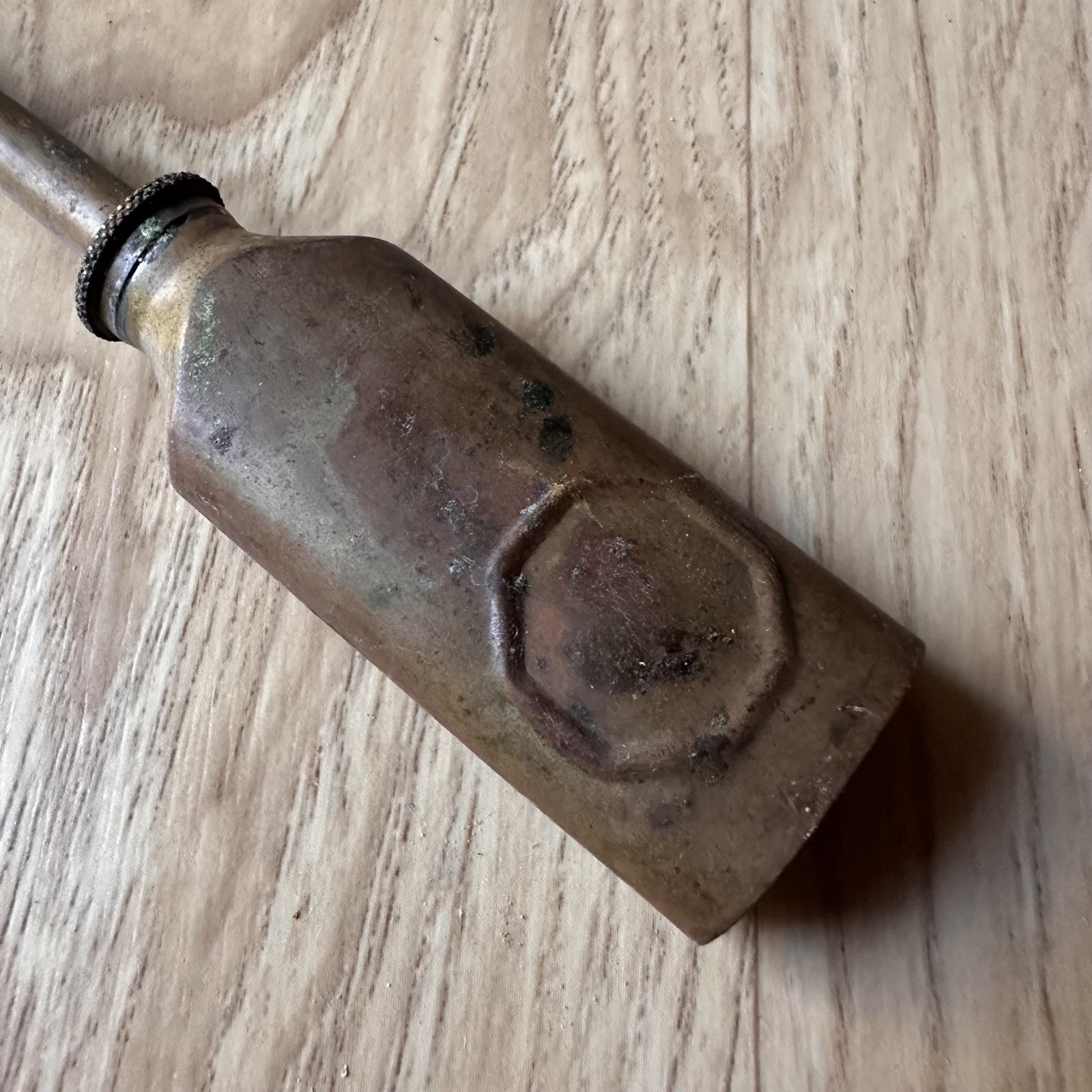 Collectable Antique 1896 pat oil can mini vintage pocket squirt oiler tin