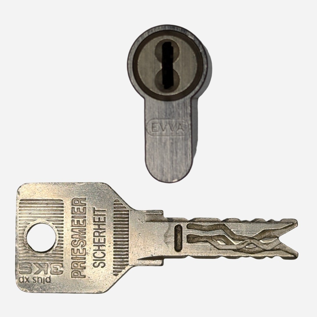 EVVA 3KS High-Security Lock with Key Half Euro Locksport Locksmith